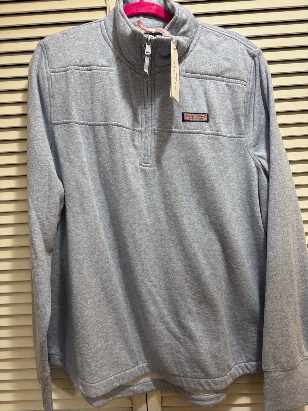Vineyard Vines Women’s Heather Sky Blue Quarter-Zip Pullover XL